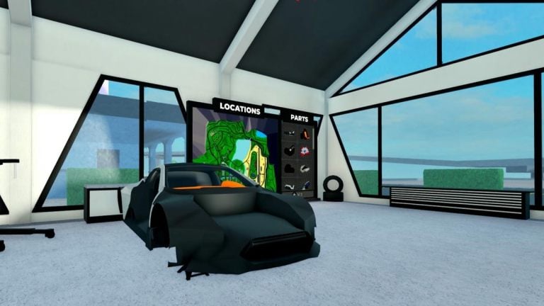 Roblox汽車經銷商的所有Zenvo汽車零件位置