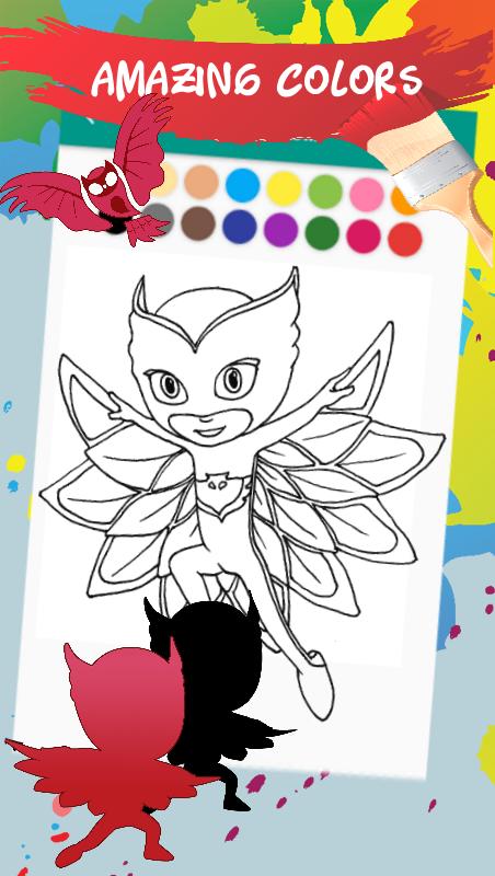 PJ color Masks coloring book