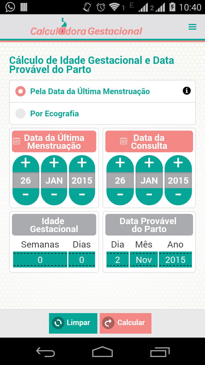Calculadora Gestacional