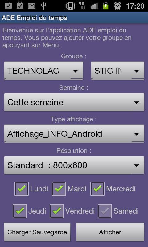 ADE Emploi du temps - UDS
