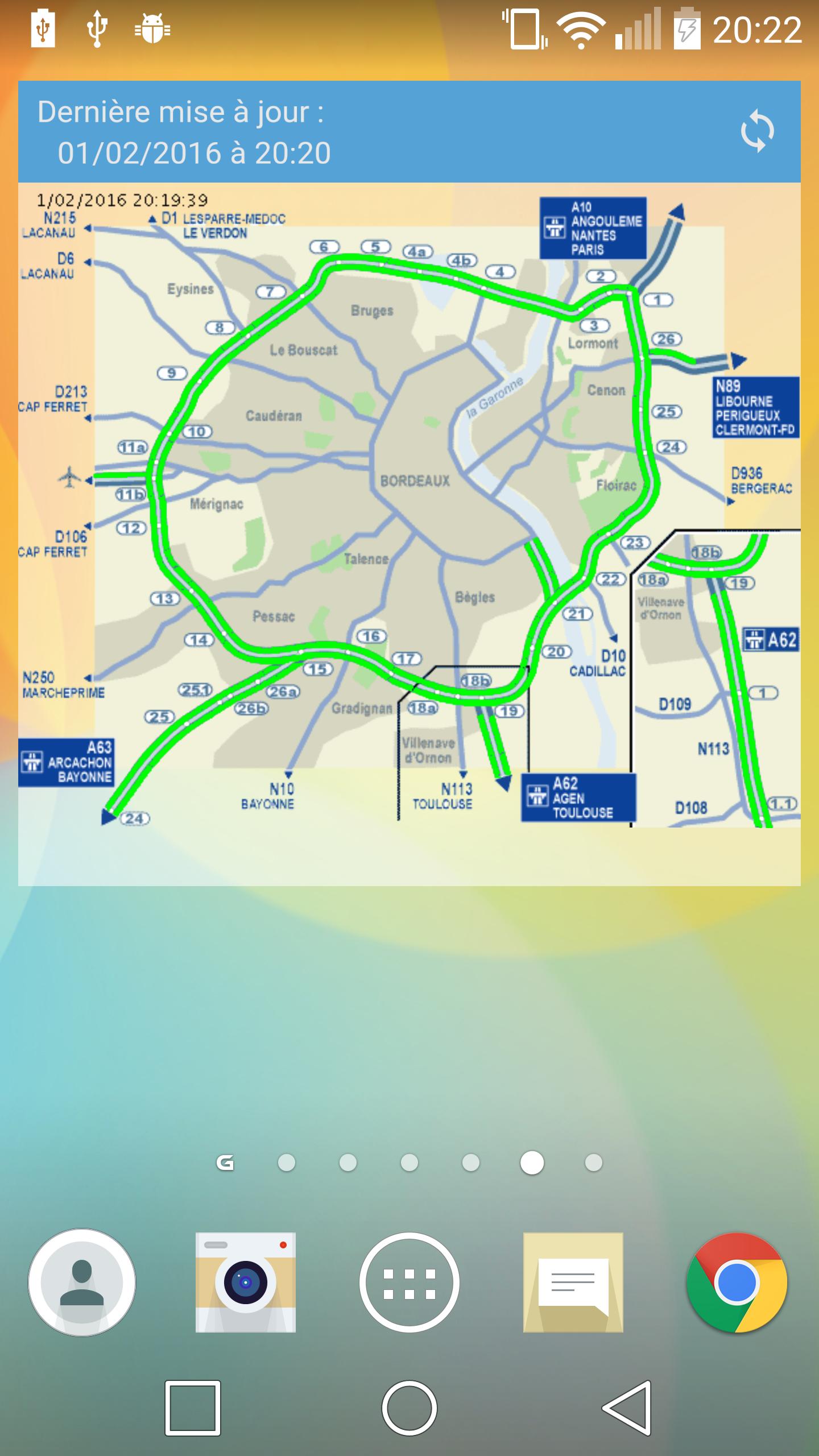 Widget Trafic Rocade Bordeaux