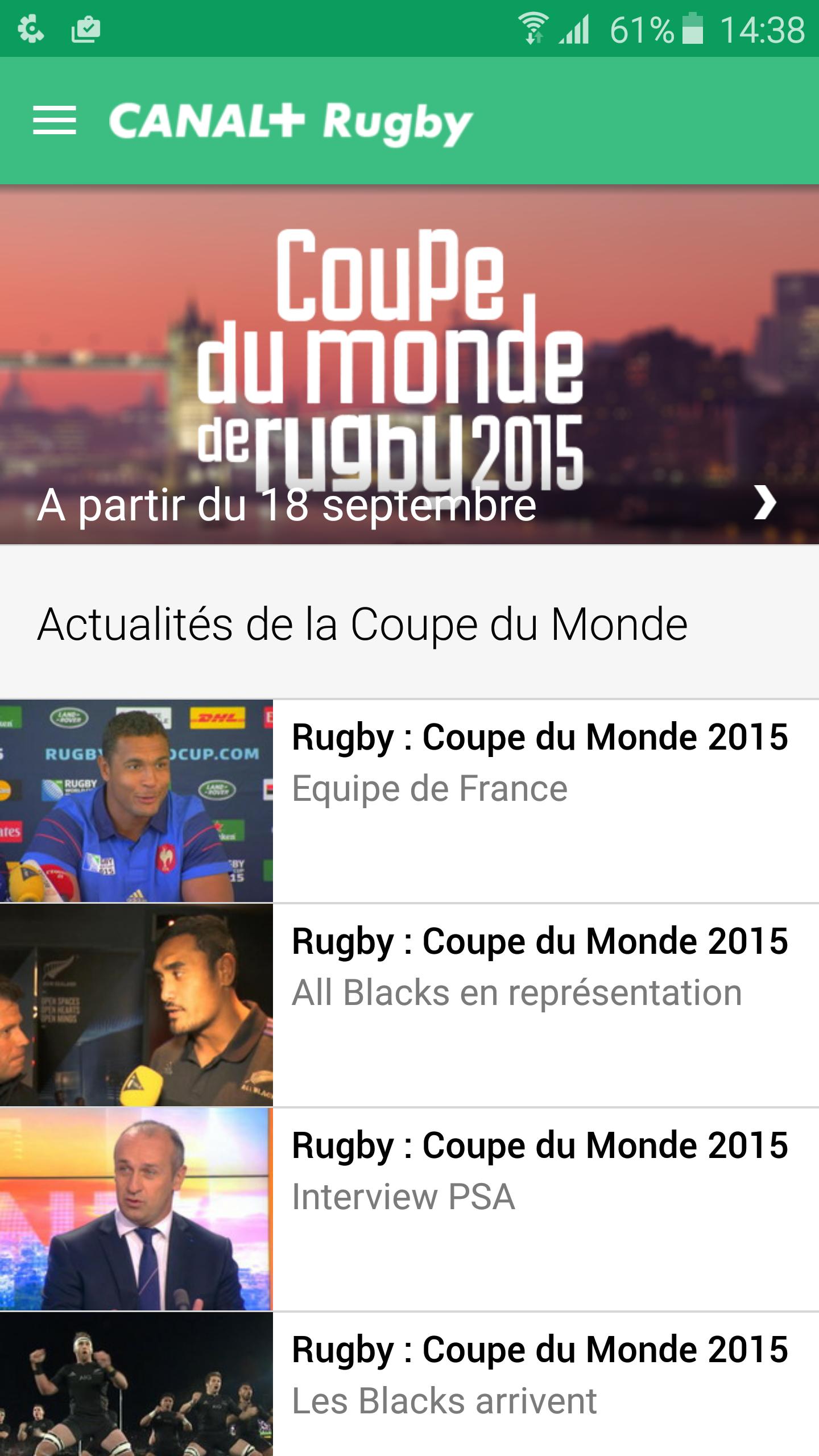 CANAL Rugby App