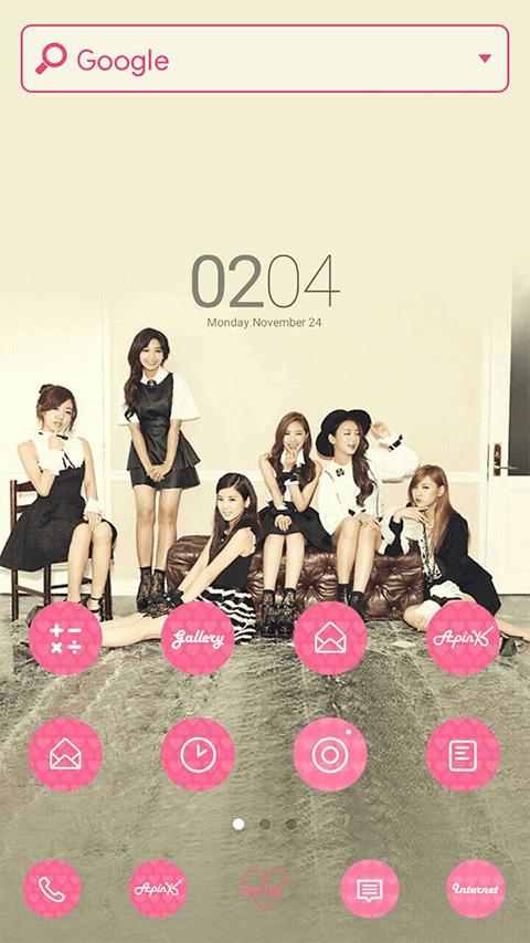Pink LUV LINELauncher Theme