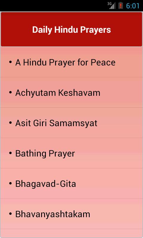 Daily Hindu Prayers