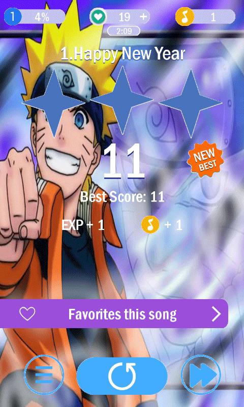Naruto Shippuden Piano Tiles