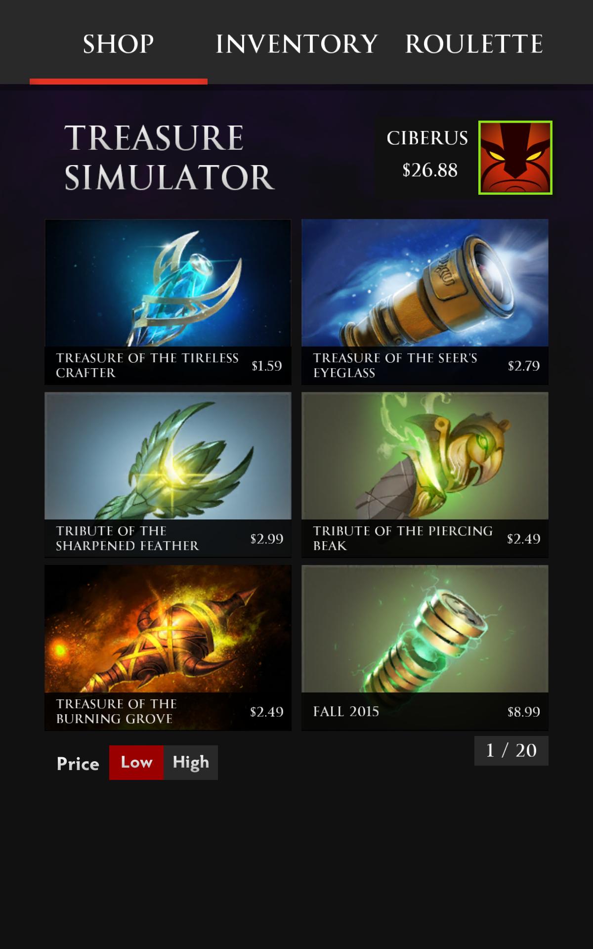 Treasure Simulator Dota 2